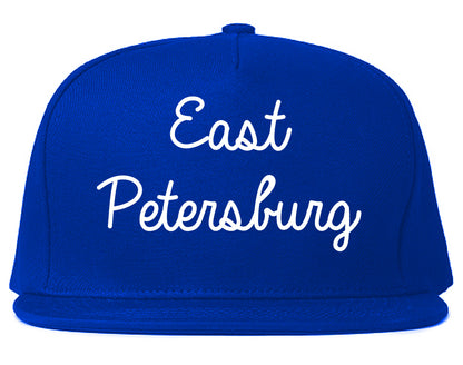 East Petersburg Pennsylvania PA Script Mens Snapback Hat Royal Blue