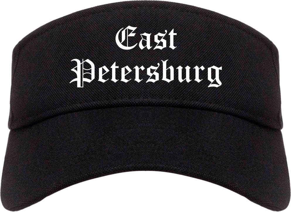 East Petersburg Pennsylvania PA Old English Mens Visor Cap Hat Black