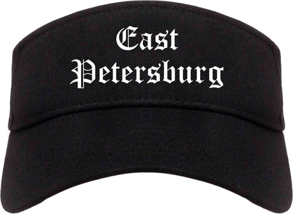 East Petersburg Pennsylvania PA Old English Mens Visor Cap Hat Black