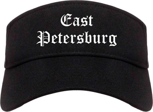 East Petersburg Pennsylvania PA Old English Mens Visor Cap Hat Black