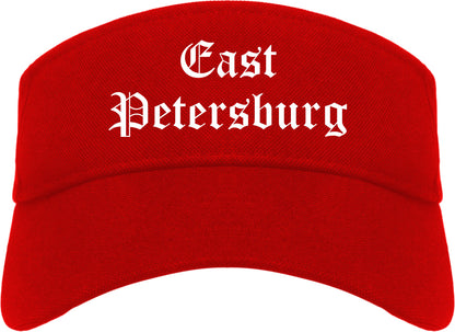 East Petersburg Pennsylvania PA Old English Mens Visor Cap Hat Red