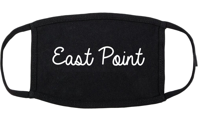East Point Georgia GA Script Cotton Face Mask Black