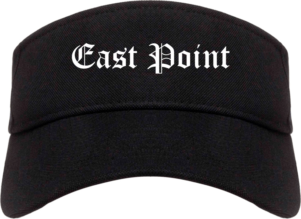 East Point Georgia GA Old English Mens Visor Cap Hat Black