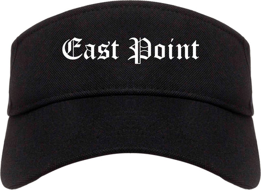 East Point Georgia GA Old English Mens Visor Cap Hat Black