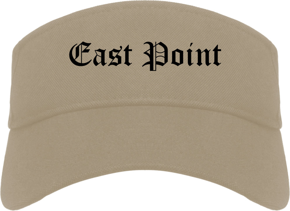 East Point Georgia GA Old English Mens Visor Cap Hat Khaki