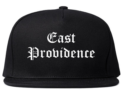 East Providence Rhode Island RI Old English Mens Snapback Hat Black