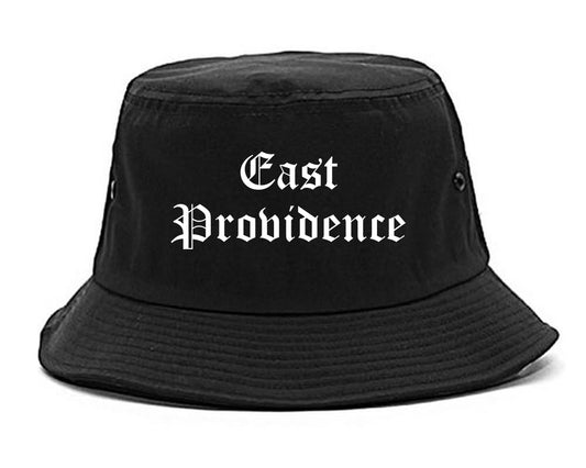 East Providence Rhode Island RI Old English Mens Bucket Hat Black