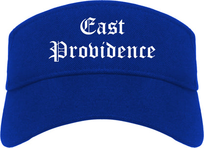 East Providence Rhode Island RI Old English Mens Visor Cap Hat Royal Blue