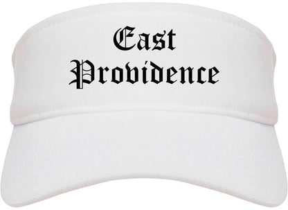 East Providence Rhode Island RI Old English Mens Visor Cap Hat White