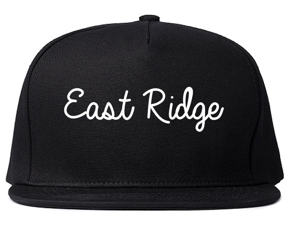 East Ridge Tennessee TN Script Mens Snapback Hat Black