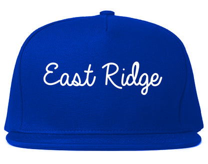East Ridge Tennessee TN Script Mens Snapback Hat Royal Blue