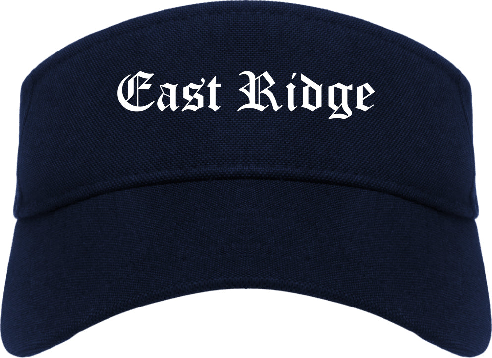 East Ridge Tennessee TN Old English Mens Visor Cap Hat Navy Blue
