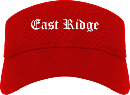 East Ridge Tennessee TN Old English Mens Visor Cap Hat Red