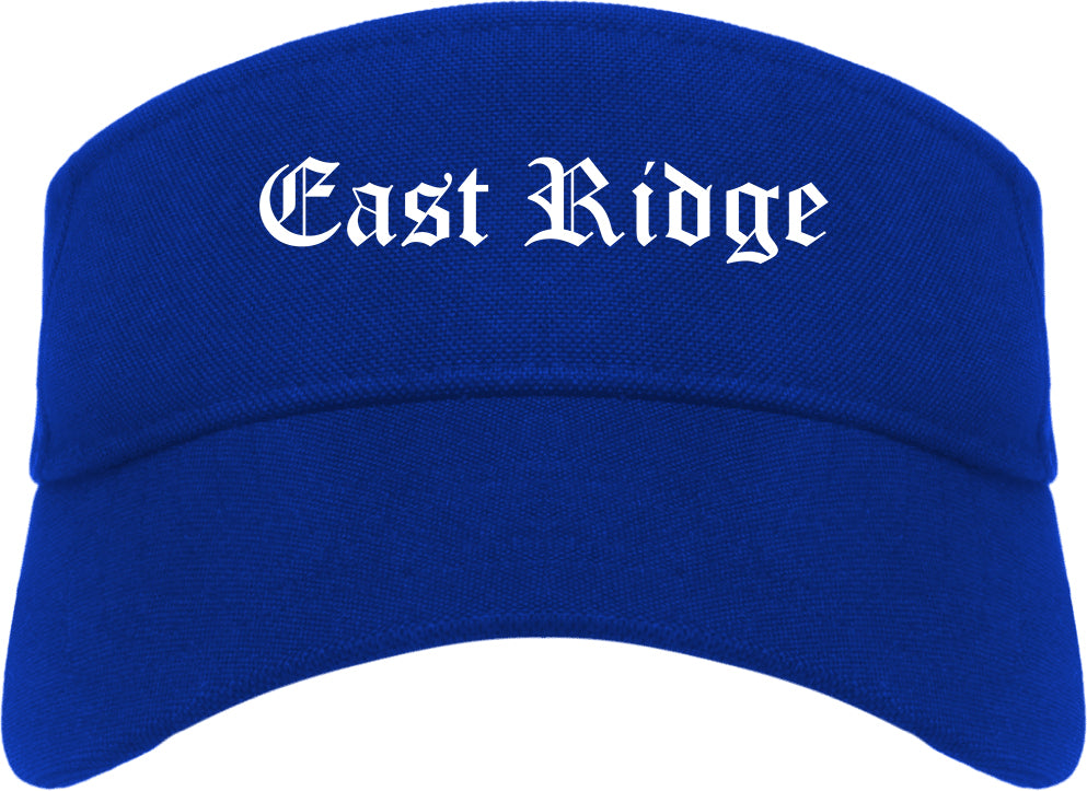 East Ridge Tennessee TN Old English Mens Visor Cap Hat Royal Blue