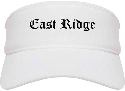 East Ridge Tennessee TN Old English Mens Visor Cap Hat White