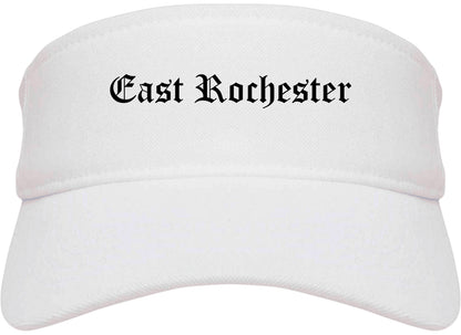 East Rochester New York NY Old English Mens Visor Cap Hat White