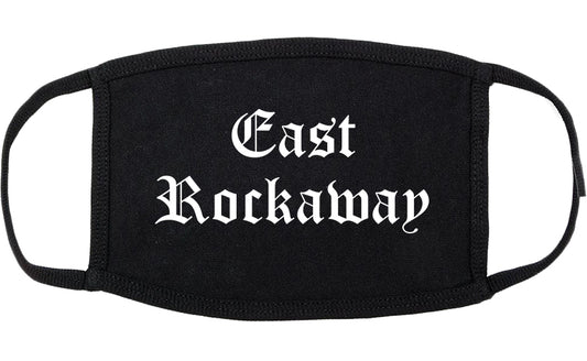 East Rockaway New York NY Old English Cotton Face Mask Black