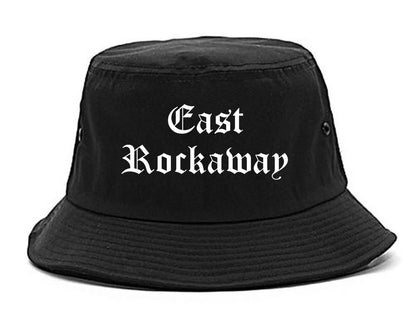 East Rockaway New York NY Old English Mens Bucket Hat Black