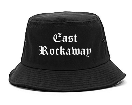 East Rockaway New York NY Old English Mens Bucket Hat Black