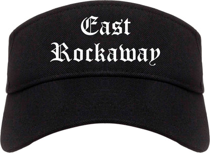 East Rockaway New York NY Old English Mens Visor Cap Hat Black