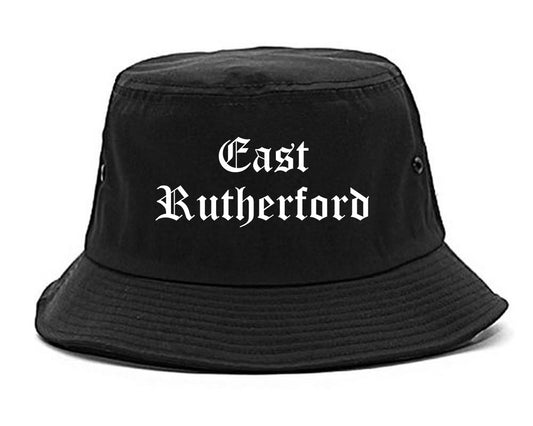 East Rutherford New Jersey NJ Old English Mens Bucket Hat Black