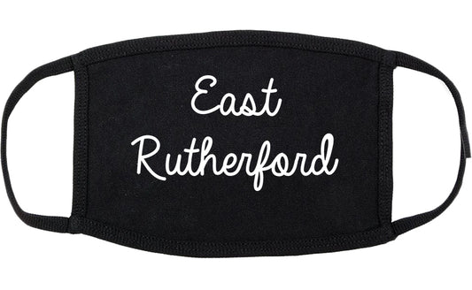 East Rutherford New Jersey NJ Script Cotton Face Mask Black