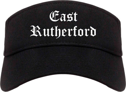 East Rutherford New Jersey NJ Old English Mens Visor Cap Hat Black