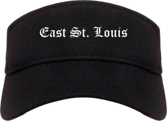 East St. Louis Illinois IL Old English Mens Visor Cap Hat Black