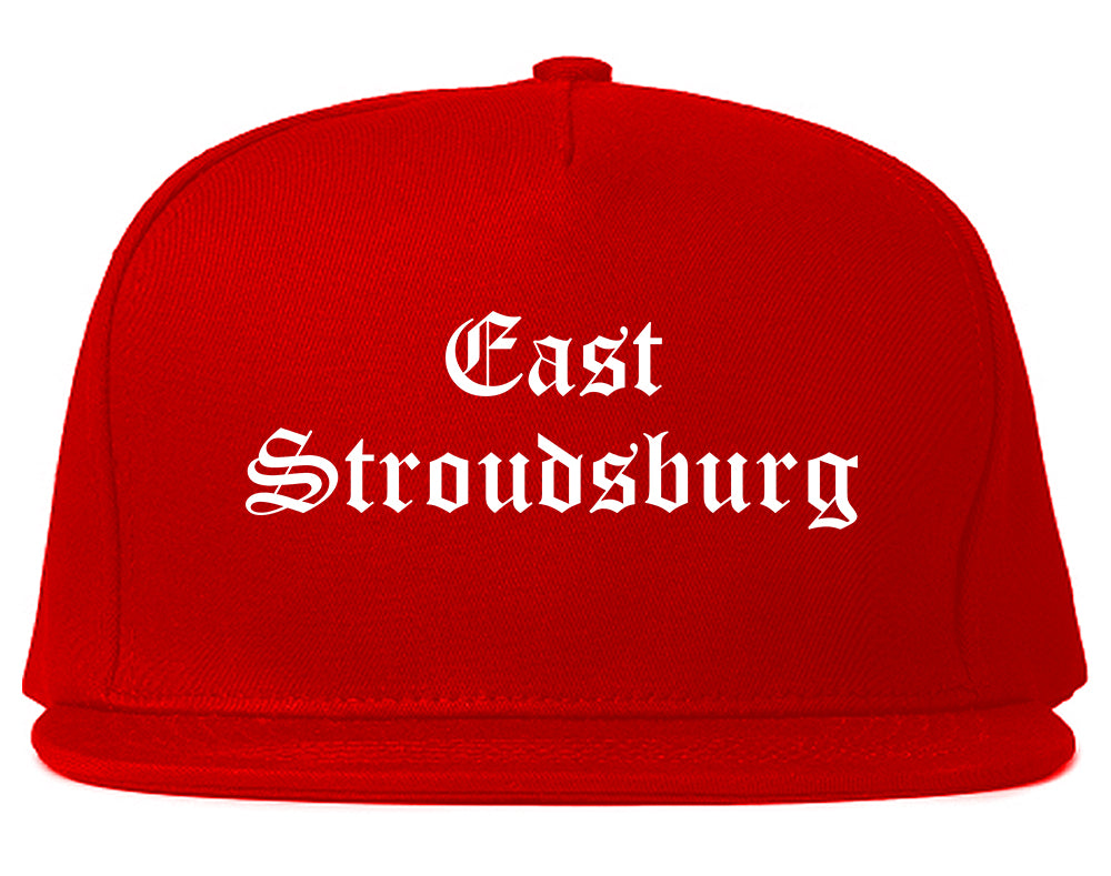 East Stroudsburg Pennsylvania PA Old English Mens Snapback Hat Red