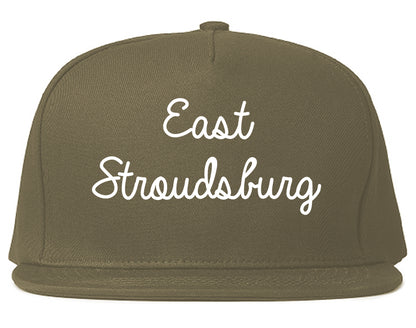 East Stroudsburg Pennsylvania PA Script Mens Snapback Hat Grey