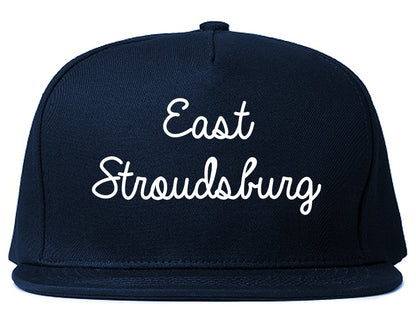 East Stroudsburg Pennsylvania PA Script Mens Snapback Hat Navy Blue