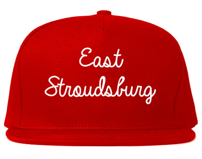 East Stroudsburg Pennsylvania PA Script Mens Snapback Hat Red