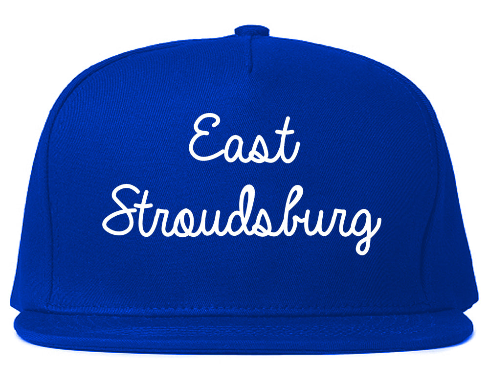 East Stroudsburg Pennsylvania PA Script Mens Snapback Hat Royal Blue