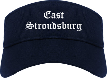 East Stroudsburg Pennsylvania PA Old English Mens Visor Cap Hat Navy Blue