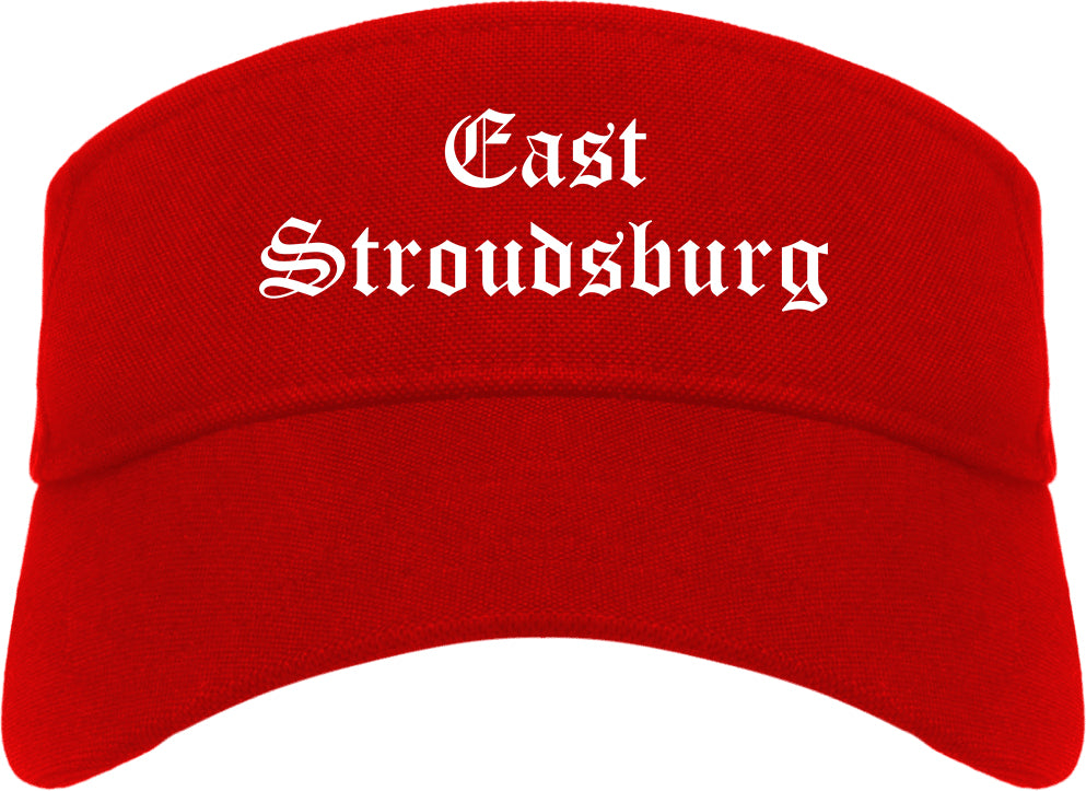 East Stroudsburg Pennsylvania PA Old English Mens Visor Cap Hat Red