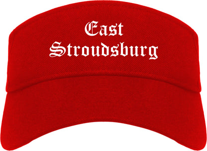 East Stroudsburg Pennsylvania PA Old English Mens Visor Cap Hat Red