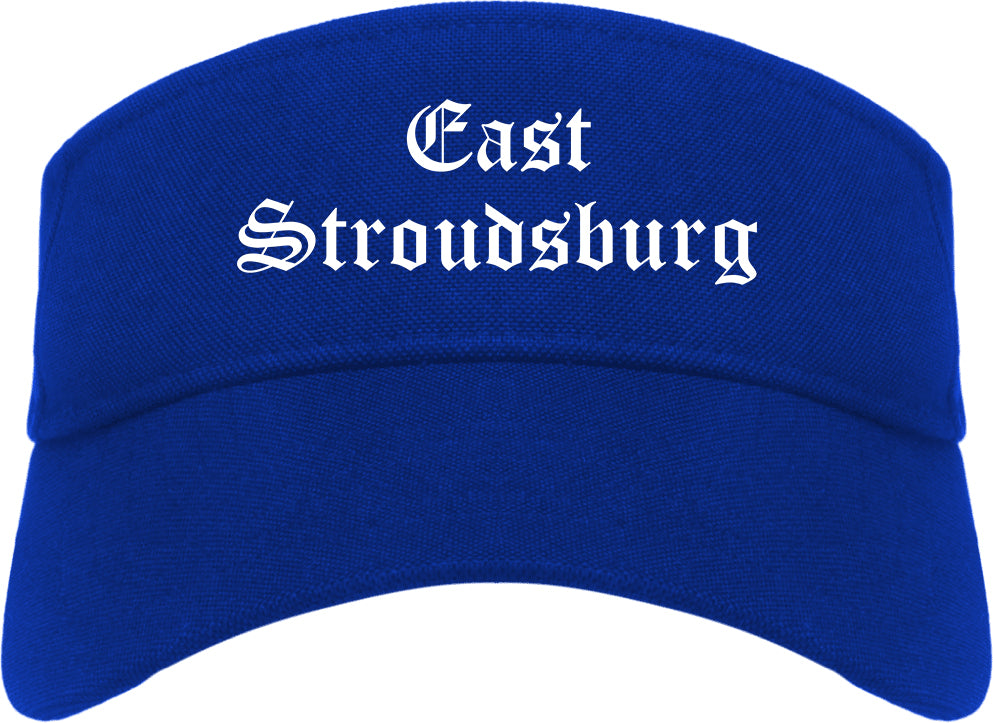 East Stroudsburg Pennsylvania PA Old English Mens Visor Cap Hat Royal Blue