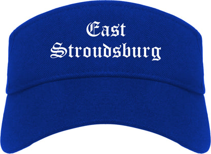 East Stroudsburg Pennsylvania PA Old English Mens Visor Cap Hat Royal Blue