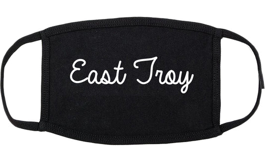 East Troy Wisconsin WI Script Cotton Face Mask Black