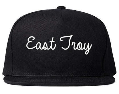 East Troy Wisconsin WI Script Mens Snapback Hat Black