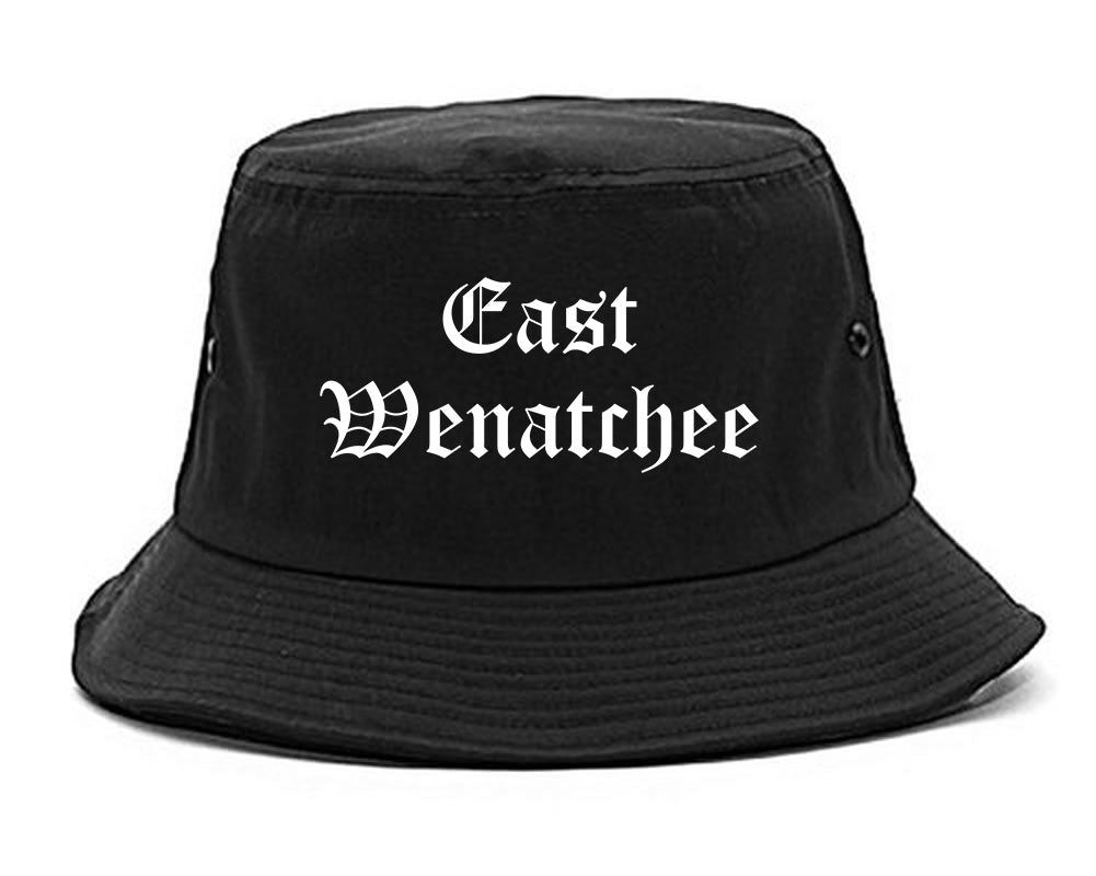 East Wenatchee Washington WA Old English Mens Bucket Hat Black