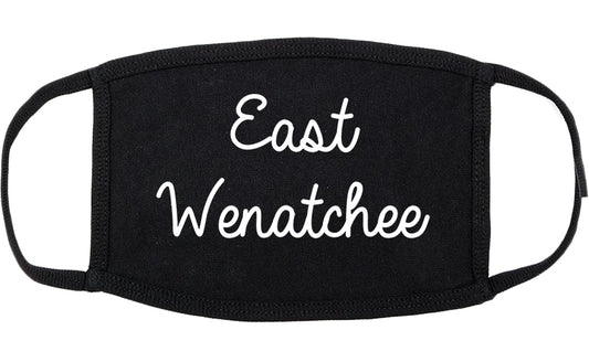 East Wenatchee Washington WA Script Cotton Face Mask Black