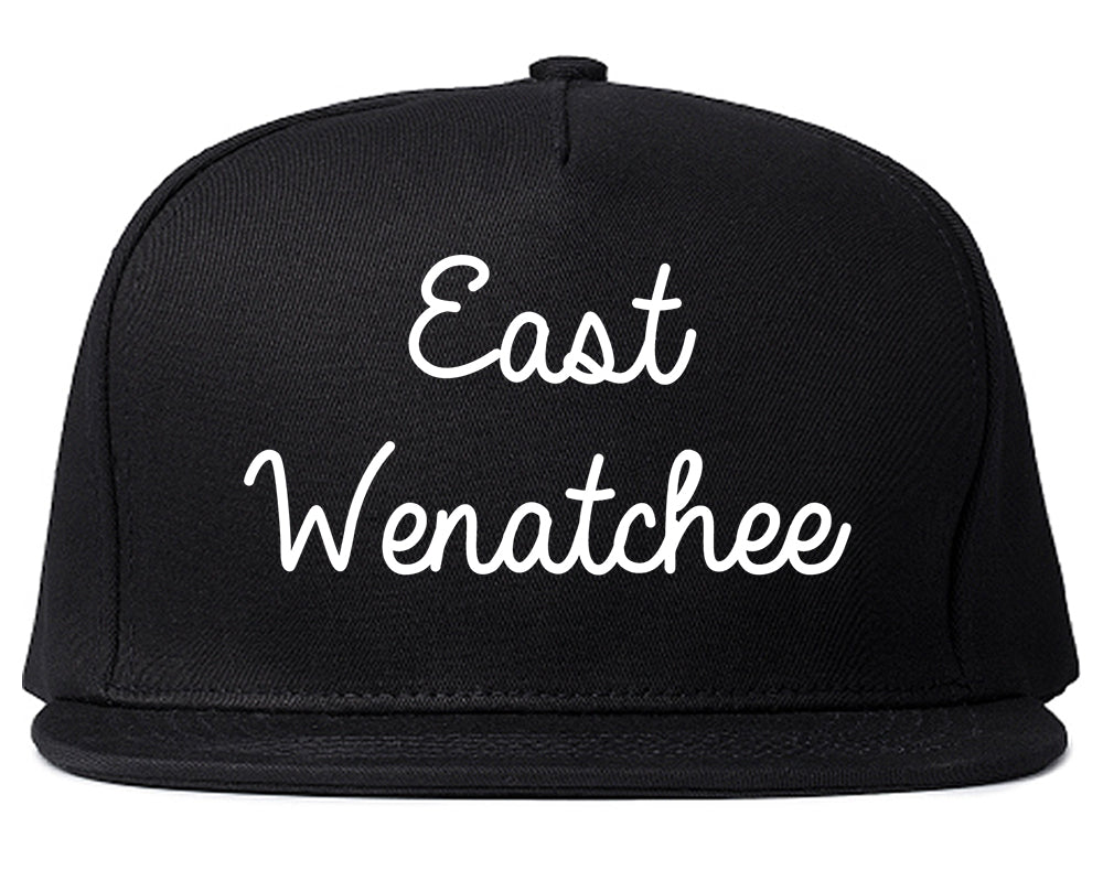 East Wenatchee Washington WA Script Mens Snapback Hat Black