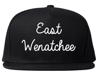 East Wenatchee Washington WA Script Mens Snapback Hat Black