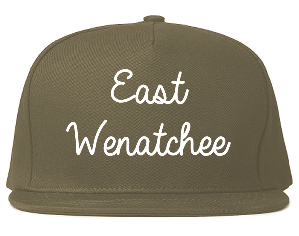 East Wenatchee Washington WA Script Mens Snapback Hat Grey