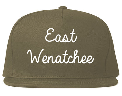 East Wenatchee Washington WA Script Mens Snapback Hat Grey