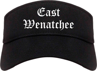 East Wenatchee Washington WA Old English Mens Visor Cap Hat Black