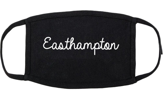 Easthampton Massachusetts MA Script Cotton Face Mask Black