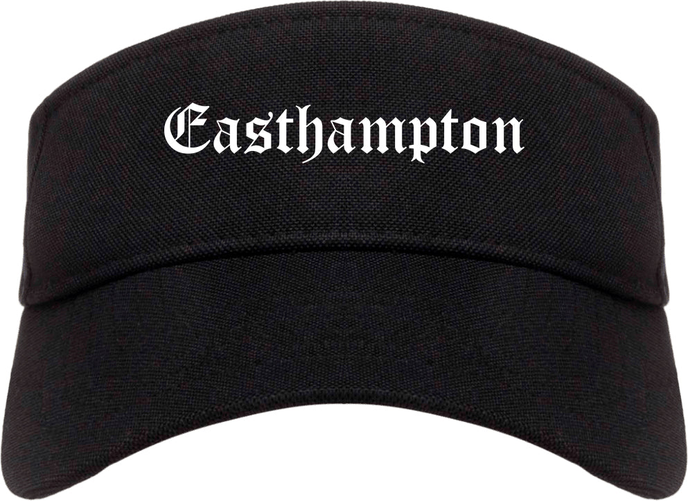 Easthampton Massachusetts MA Old English Mens Visor Cap Hat Black