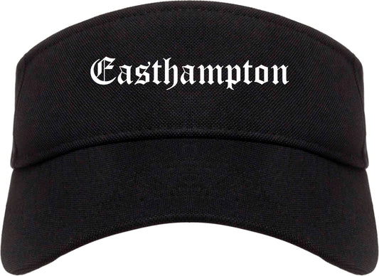 Easthampton Massachusetts MA Old English Mens Visor Cap Hat Black